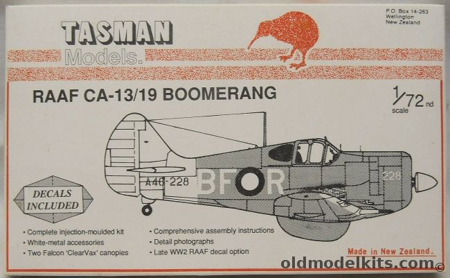 Tasman 1/72 CAC CA-13/19 Boomerang - RAAF Late WWII BF R, TN1004 plastic model kit