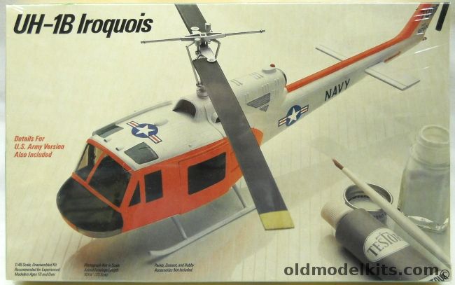 Testors 1/48 UH-1B Iroquois - US Navy - (ex Fujimi), 311 plastic model kit