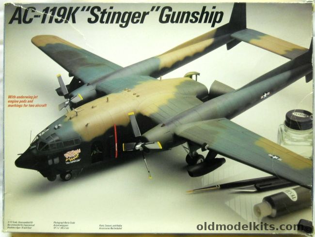 Testors 1/72 AC-119K Stinger Shadow Gunship, 678 plastic model kit