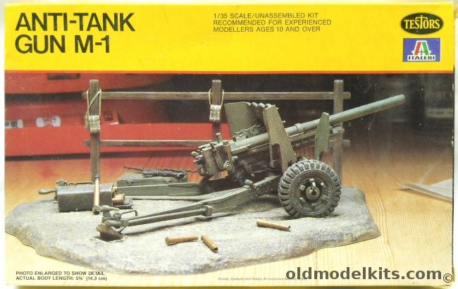 Testors 1/35 Anti-Tank Gun M-1, 781 plastic model kit