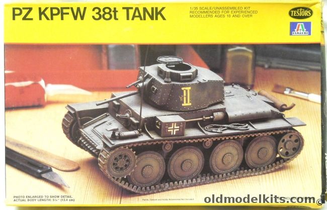 Testors 1/35 Pz Kpfw 38t Tank, 807 plastic model kit