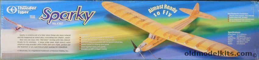 Thunder Tiger Sparky ARF - 57 Inch Wingspan Almost Ready To Fly R/C Aircraft, 4307 plastic model kit