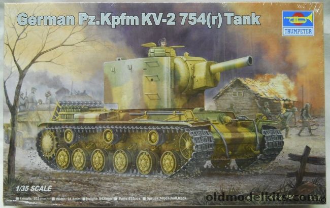 Trumpeter 1/35 German Pz.Kpfm. KV-2 754(r) Tank, 00367 plastic model kit