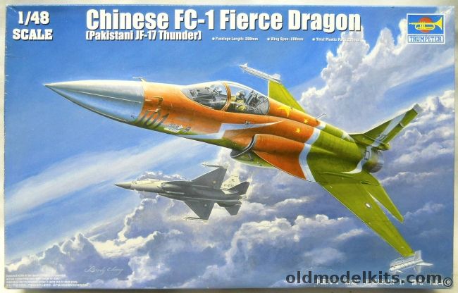 Trumpeter 1/48 Chinese FC-1 Fierce Dragon / Pakistani JF-17 Thunder, 02815 plastic model kit