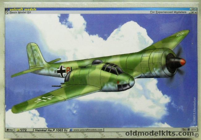Unicraft 1/72 Heinkel He.P.1065 IIC - (P1065) plastic model kit