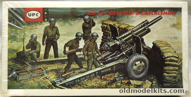 UPC 1/40 105MM Howitzer And Emplacement, 5152-100 plastic model kit