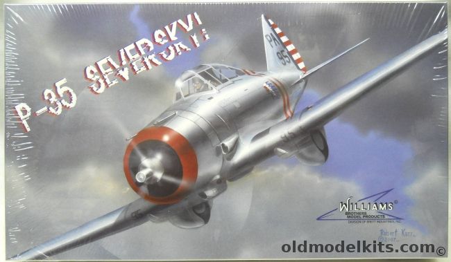 Williams Brothers 1/32 Seversky P-35 - Also SEV-S2 (S-2) Or J-9 - USAAF 27th Pursuit Sq / 94th Pursuit Sq / 17th Pursuit Sq  / J9 Swedish Air Force / Frank Fullers S-2 Racer, 0505 plastic model kit