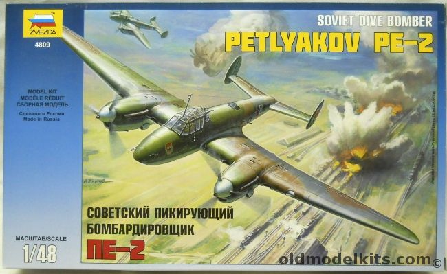 Zvezda 1/48 Petlyakov PE-2 - Soviet Dive Bomber, 4809 plastic model kit