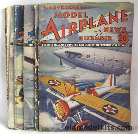  1932 - 1933 Model Airplane News - Seven Magazines plastic model kit