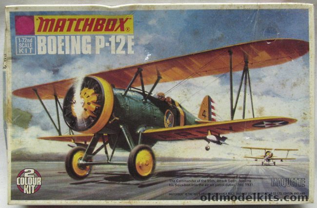 Matchbox 1/72 Boeing P-12E - US Army 95th Attack Sq or 27th Pursuit Sq ...