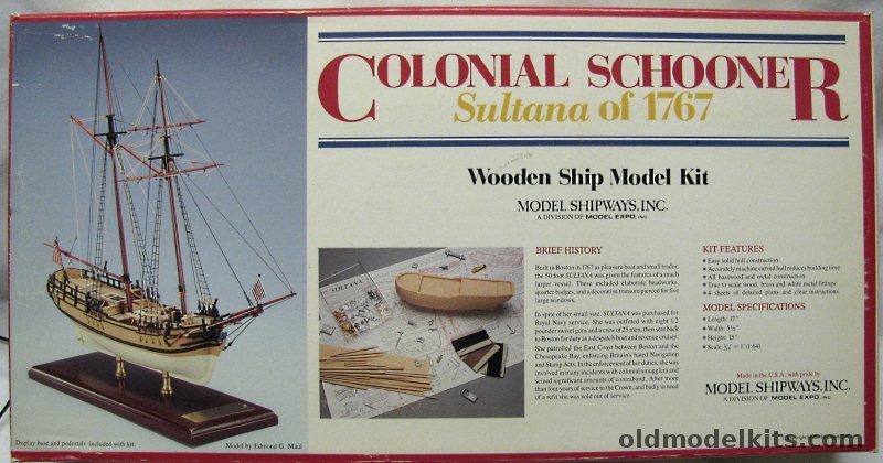 Model Shipways 1/64 Colonial Schooner Sultana of 1767 ...