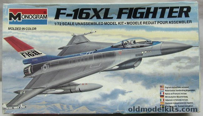 Monogram F 16 Air Force Fighter Model Airplane With The Original Box.