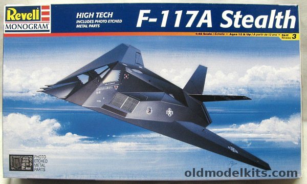 Monogram 1/48 F-117A Stealth Fighter - with Photoetched Parts, 85-5834