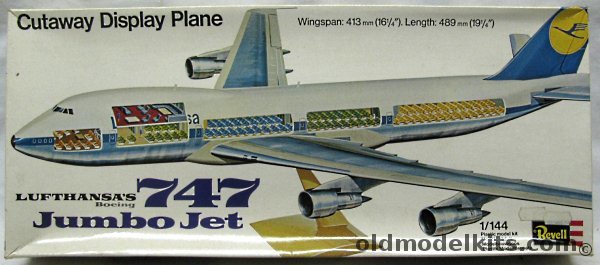 Revell 1/144 Lufthansa Boeing 747 Jumbo Jet CutAway With Full Interior ...