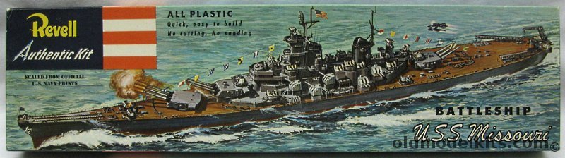 Revell 1/535 USS Missouri Battleship - Pre-S Wide Box Issue, H301-198