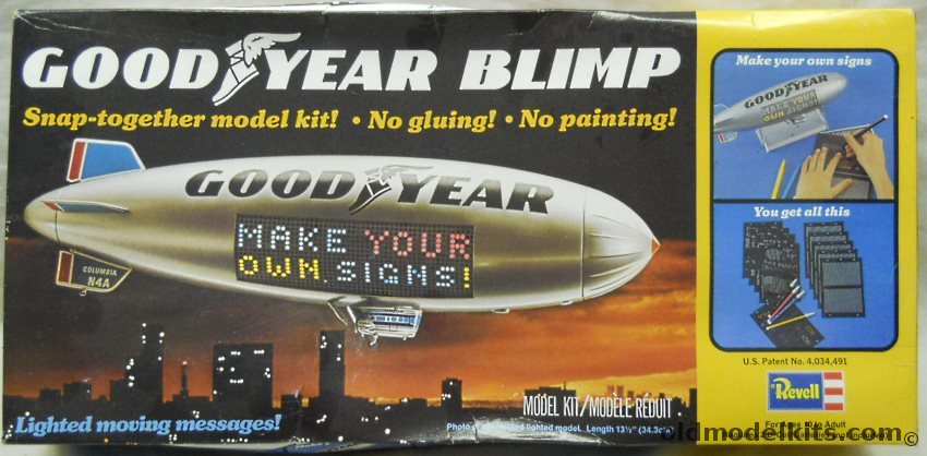 Revell 1/169 Goodyear Blimp With Motorized Light Up Rotating Sign, H999