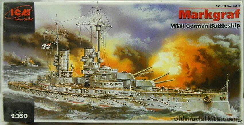 ICM 1/350 SMS Markgraf (Konig Class) Battleship - German WWI, S005