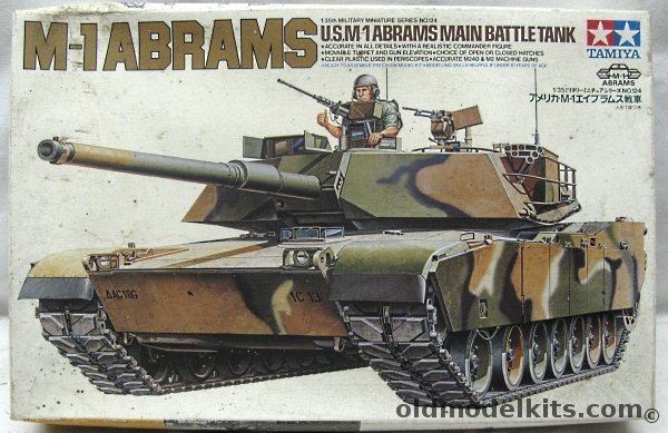 Tamiya 1/35 M-1 Abrams Tank - Early Version, 35124-1500