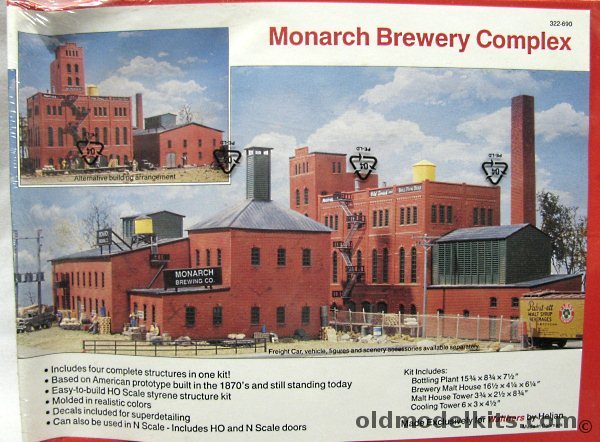 Walthers HO 1870s Monarch Brewery Complex, 322-690